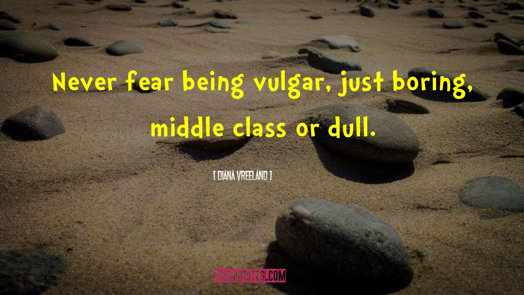 Diana Vreeland Quotes: Never fear being vulgar, just