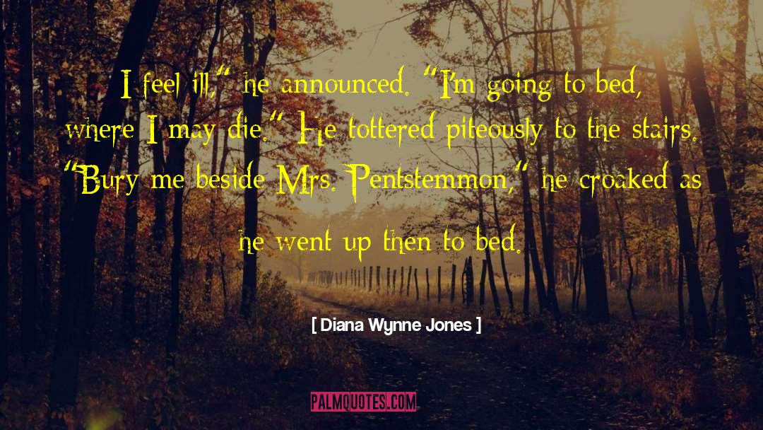 Diana Wynne Jones Quotes: I feel ill,