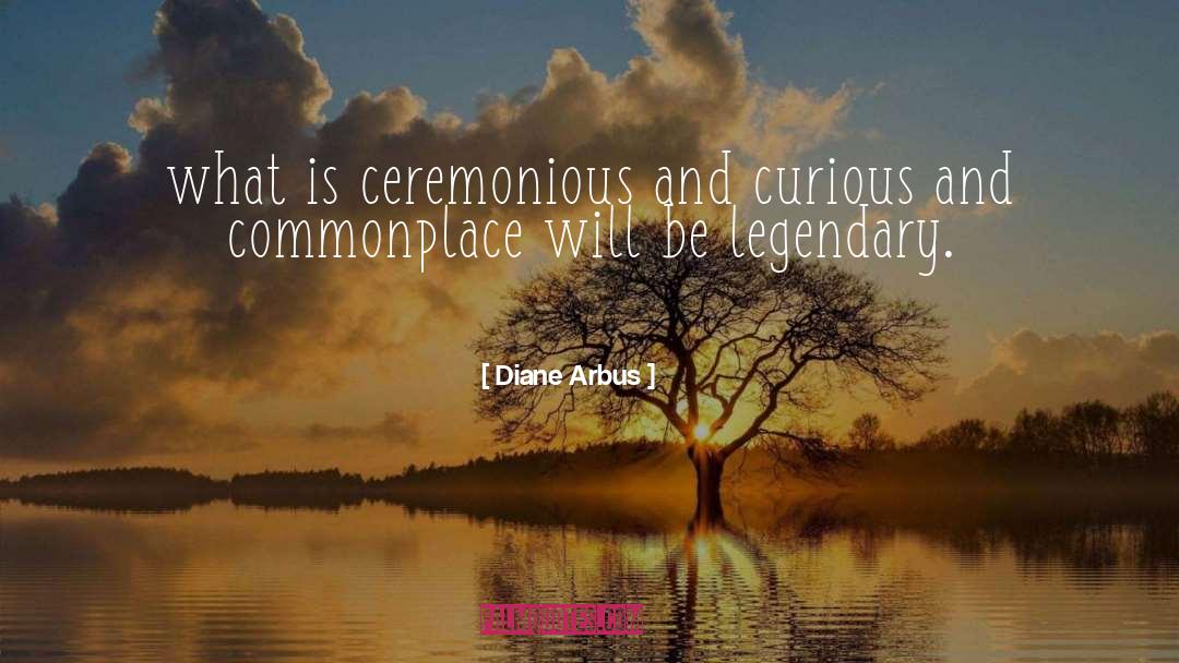 Diane Arbus Quotes: what is ceremonious and curious