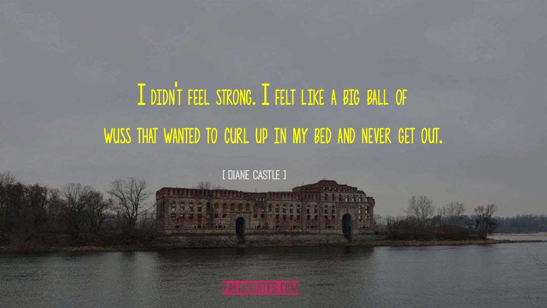 Diane Castle Quotes: I didn't feel strong. I
