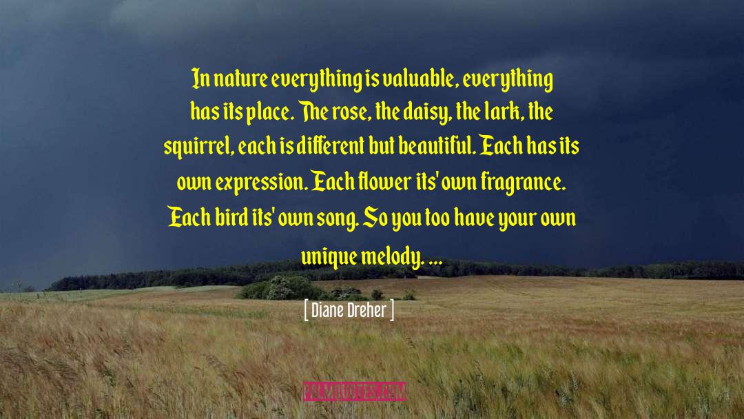 Diane Dreher Quotes: In nature everything is valuable,