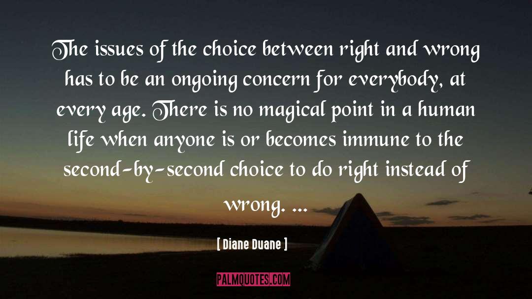 Diane Duane Quotes: The issues of the choice