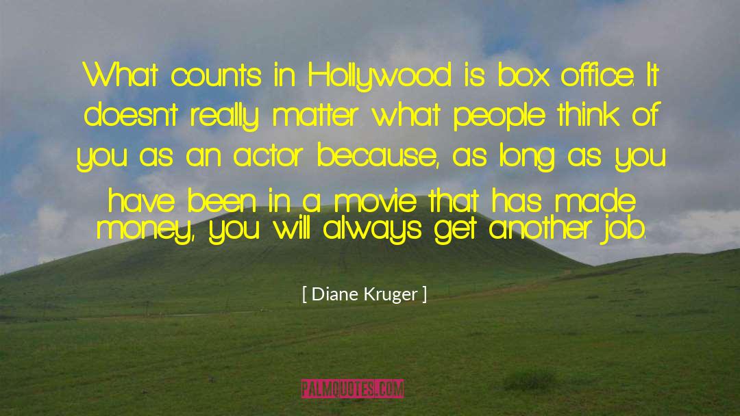 Diane Kruger Quotes: What counts in Hollywood is