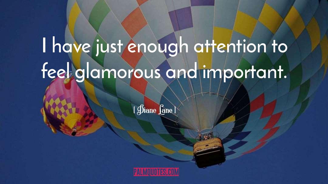 Diane Lane Quotes: I have just enough attention
