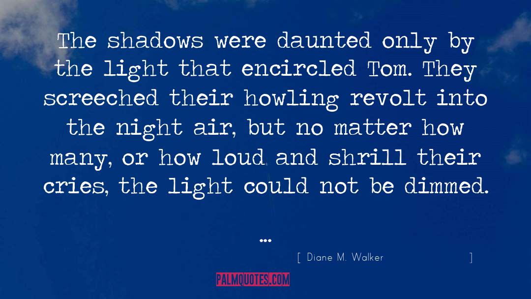 Diane M. Walker Quotes: The shadows were daunted only