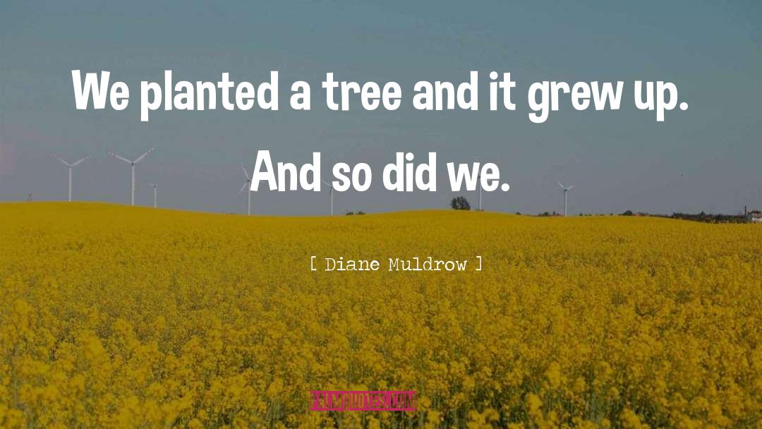Diane Muldrow Quotes: We planted a tree and