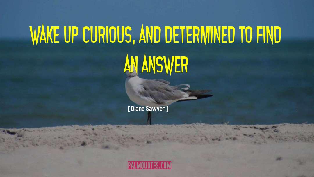 Diane Sawyer Quotes: Wake up curious, and determined