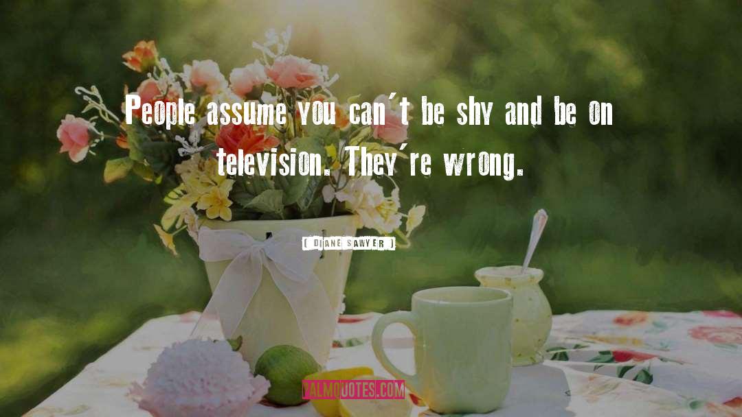 Diane Sawyer Quotes: People assume you can't be