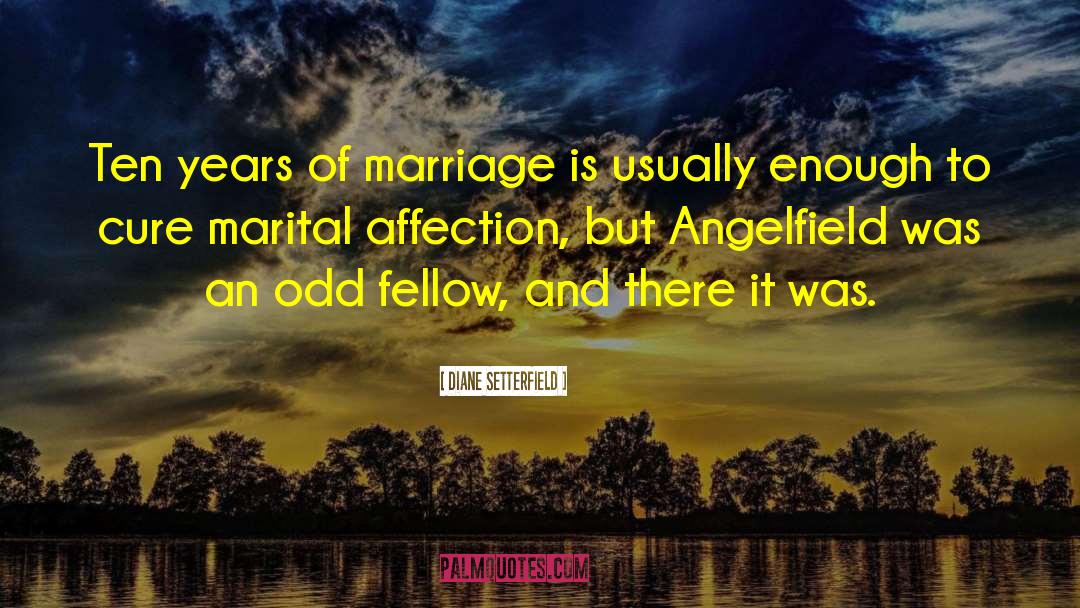 Diane Setterfield Quotes: Ten years of marriage is