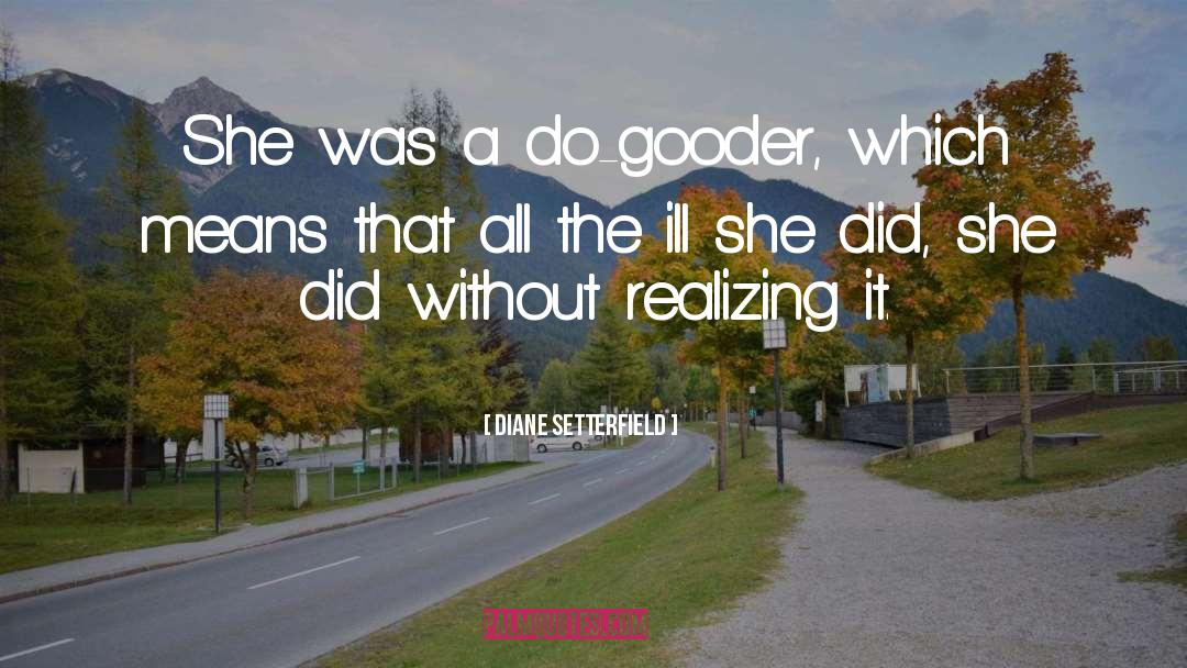 Diane Setterfield Quotes: She was a do-gooder, which