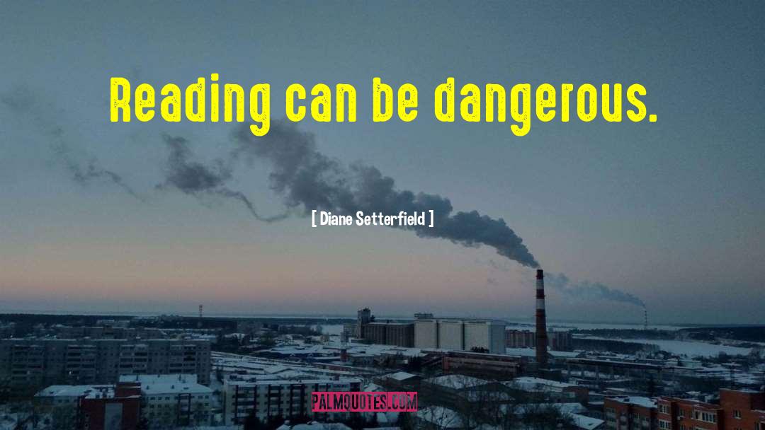 Diane Setterfield Quotes: Reading can be dangerous.