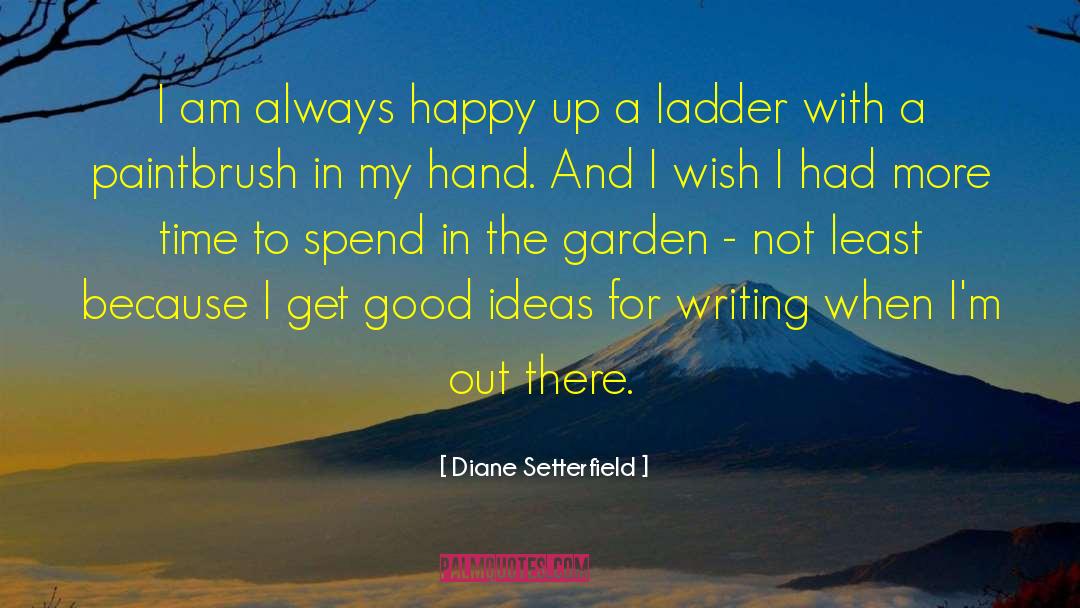 Diane Setterfield Quotes: I am always happy up