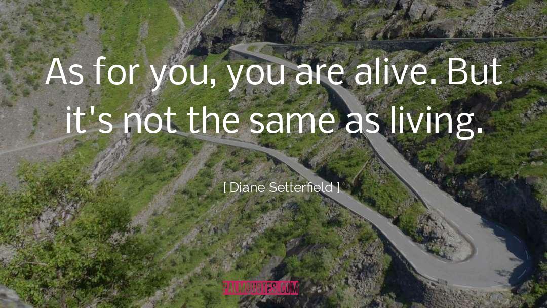 Diane Setterfield Quotes: As for you, you are
