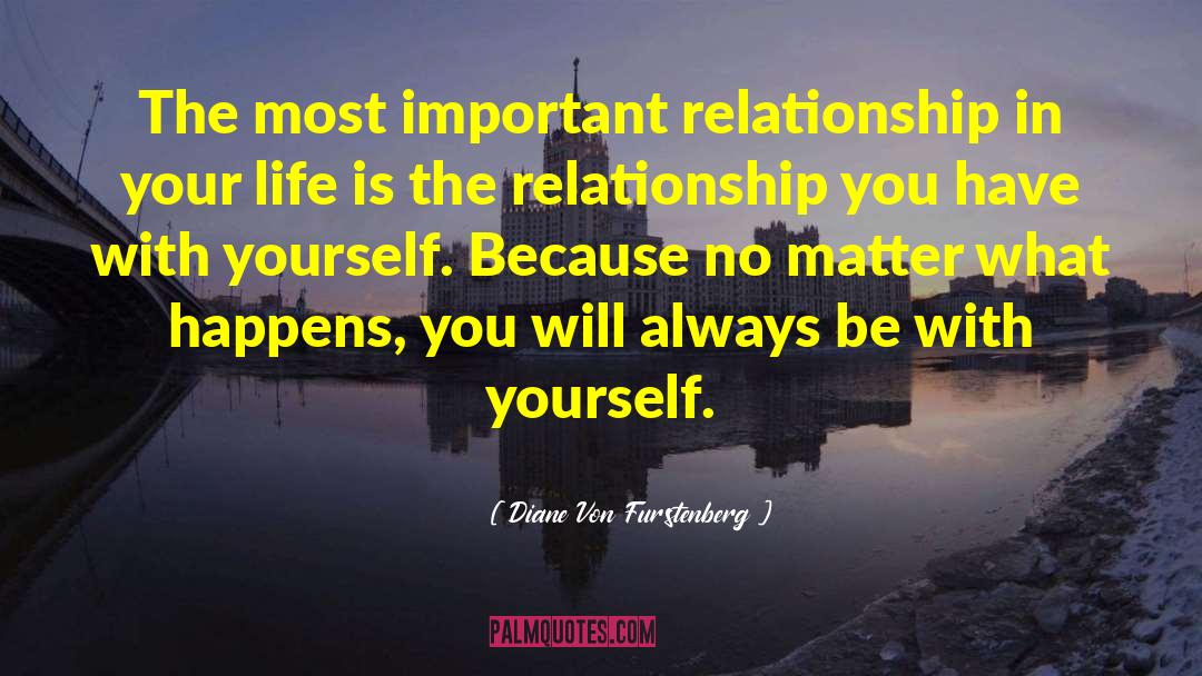 Diane Von Furstenberg Quotes: The most important relationship in