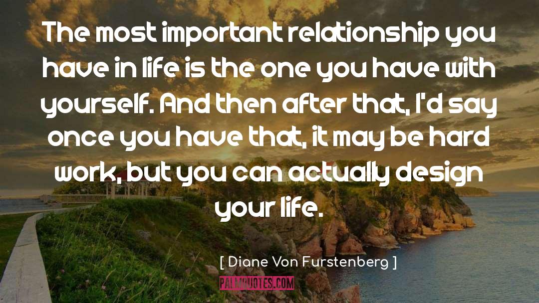 Diane Von Furstenberg Quotes: The most important relationship you