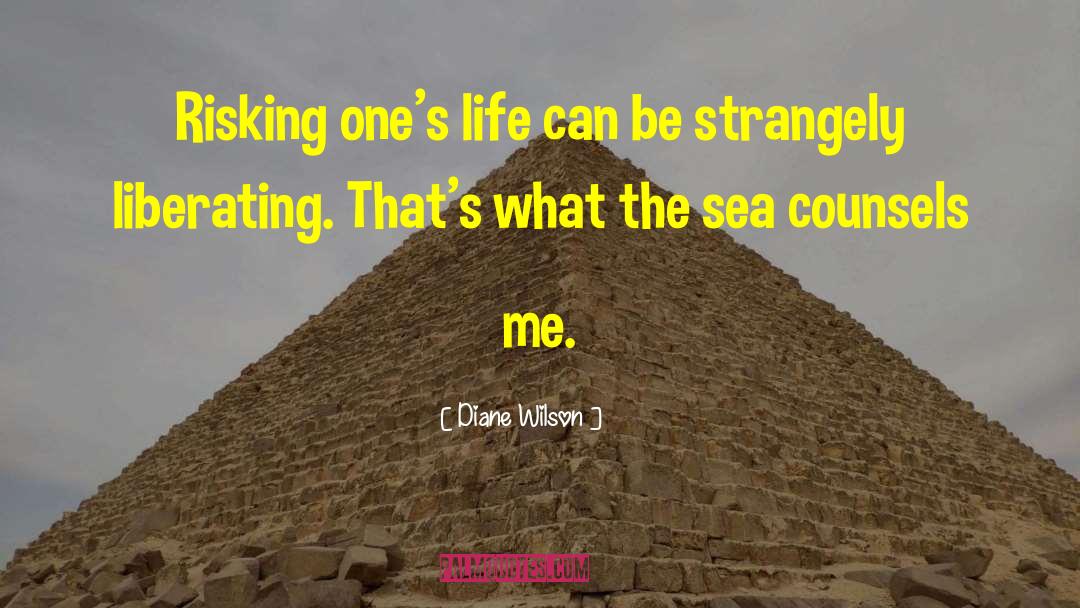Diane Wilson Quotes: Risking one's life can be