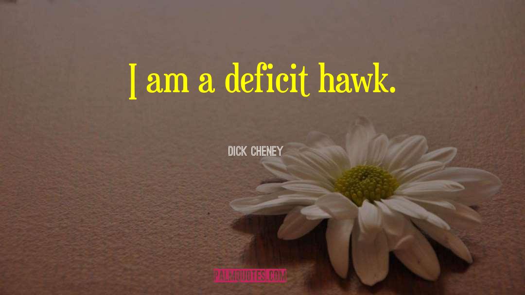 Dick Cheney Quotes: I am a deficit hawk.