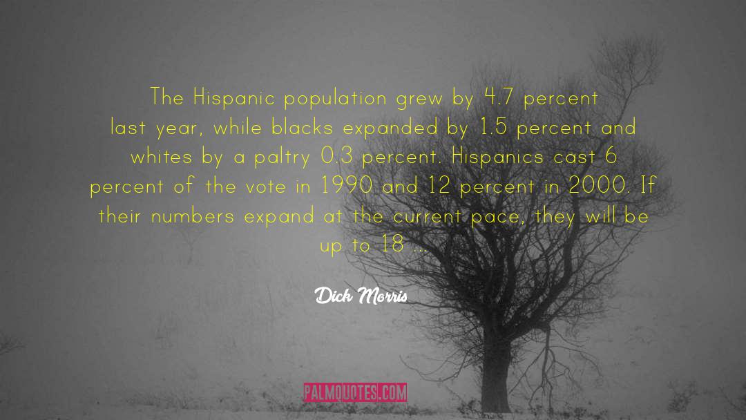 Dick Morris Quotes: The Hispanic population grew by