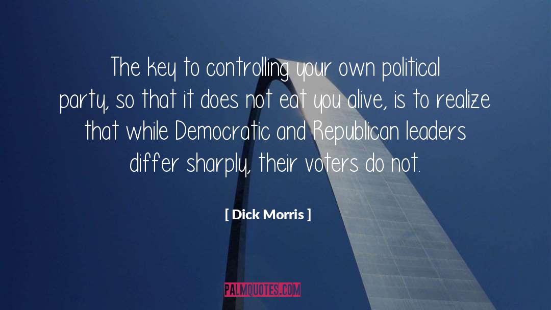 Dick Morris Quotes: The key to controlling your