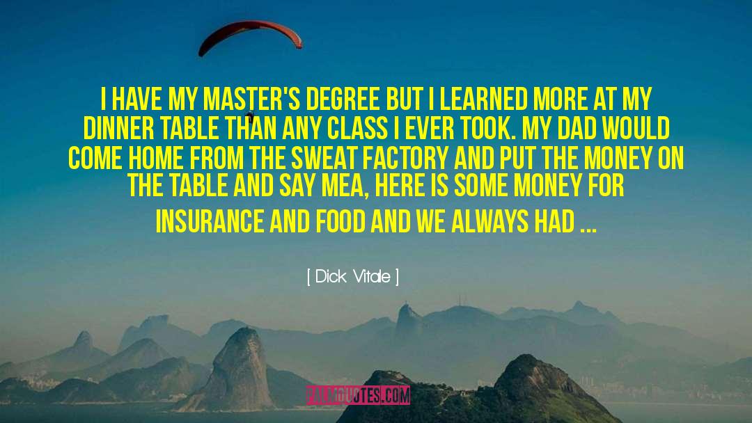 Dick Vitale Quotes: I have my Master's Degree