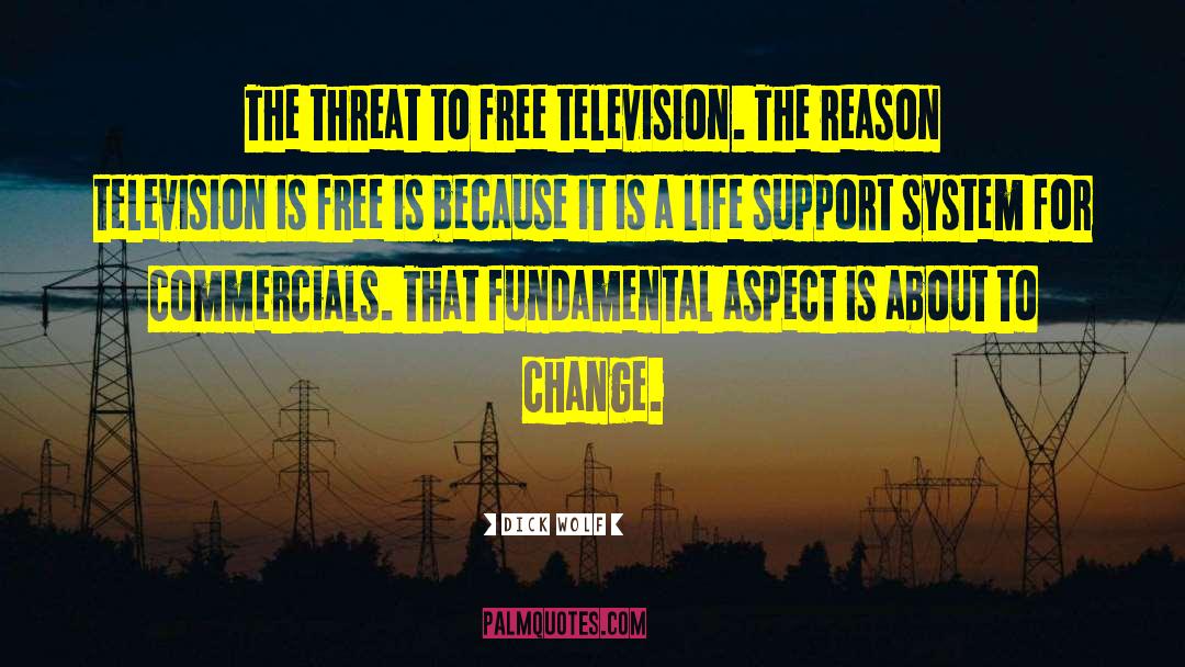 Dick Wolf Quotes: The threat to free television.