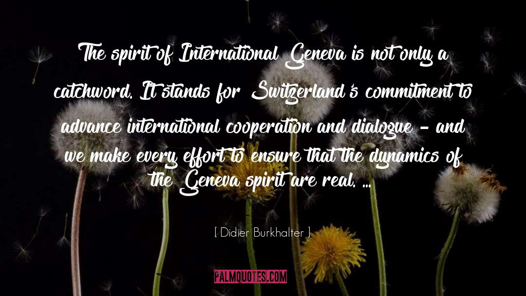 Didier Burkhalter Quotes: The spirit of International Geneva