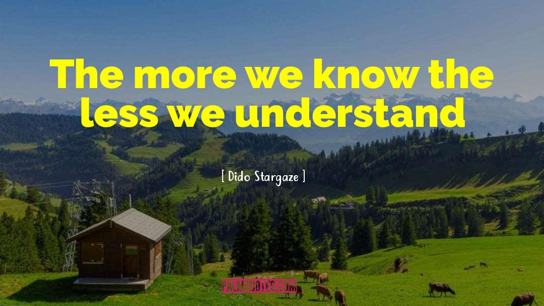 Dido Stargaze Quotes: The more we know the