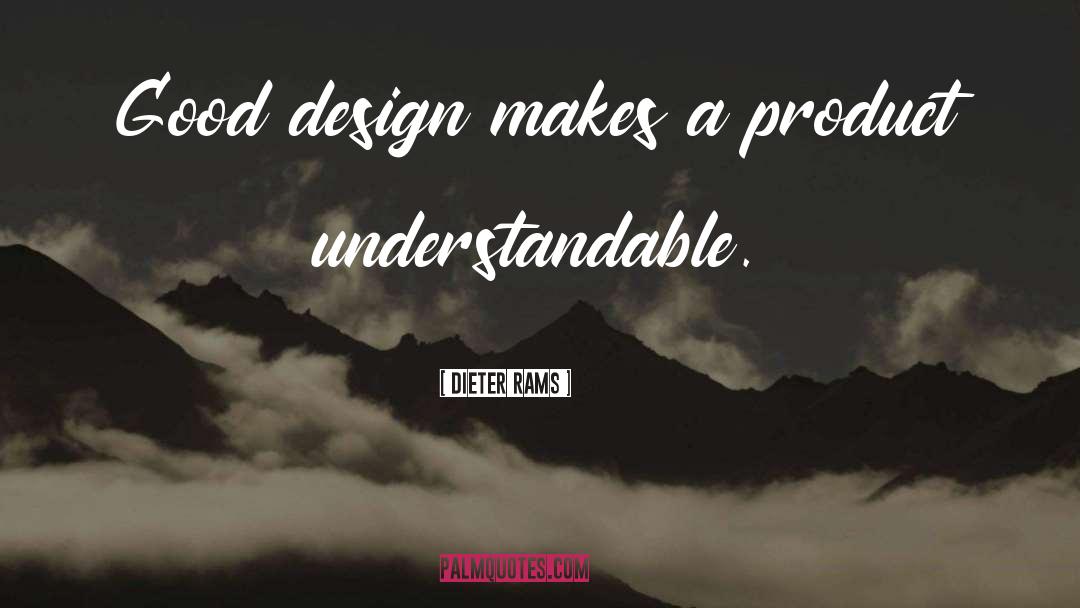 Dieter Rams Quotes: Good design makes a product