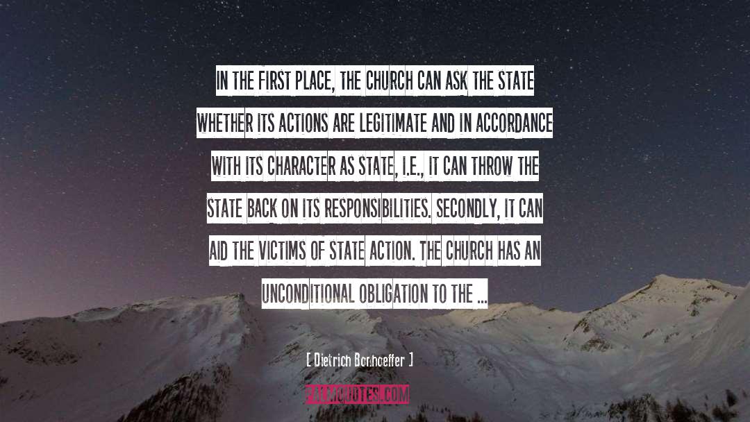 Dietrich Bonhoeffer Quotes: In the first place, the