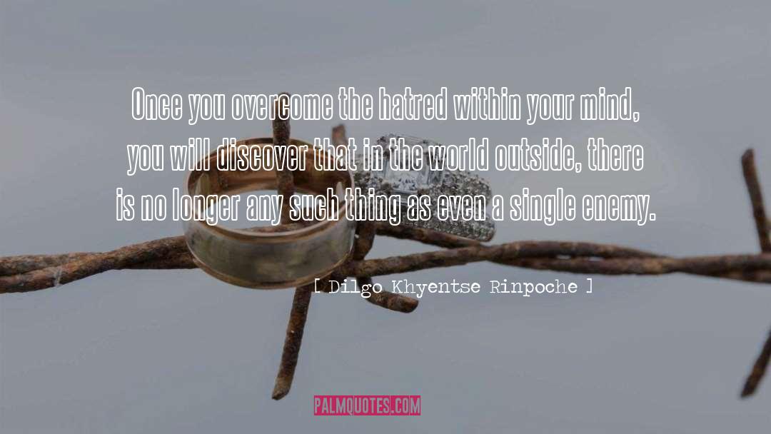 Dilgo Khyentse Rinpoche Quotes: Once you overcome the hatred