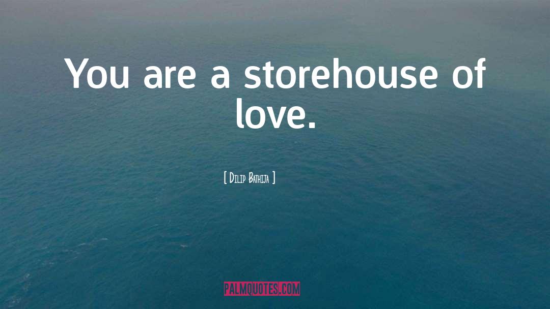 Dilip Bathija Quotes: You are a storehouse of