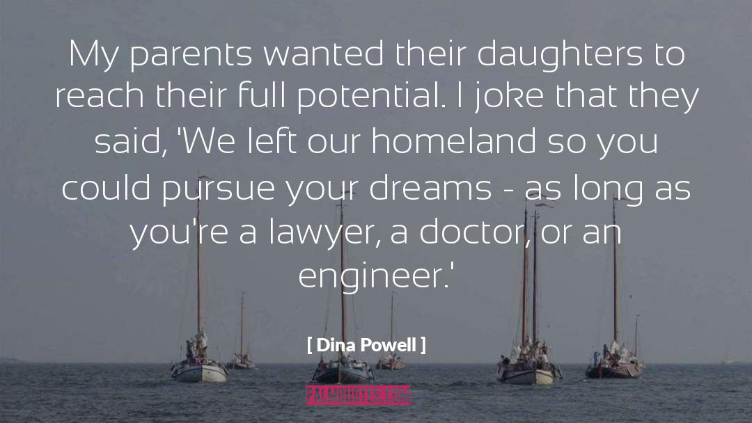 Dina Powell Quotes: My parents wanted their daughters