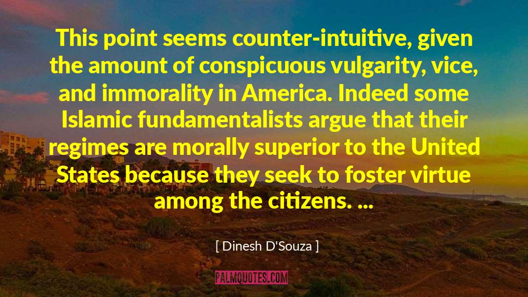 Dinesh D'Souza Quotes: This point seems counter-intuitive, given