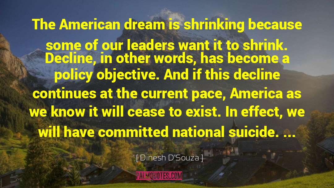 Dinesh D'Souza Quotes: The American dream is shrinking