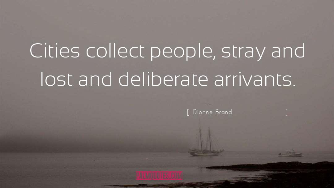 Dionne Brand Quotes: Cities collect people, stray and
