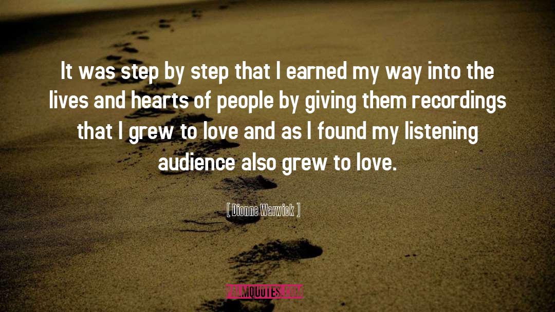 Dionne Warwick Quotes: It was step by step