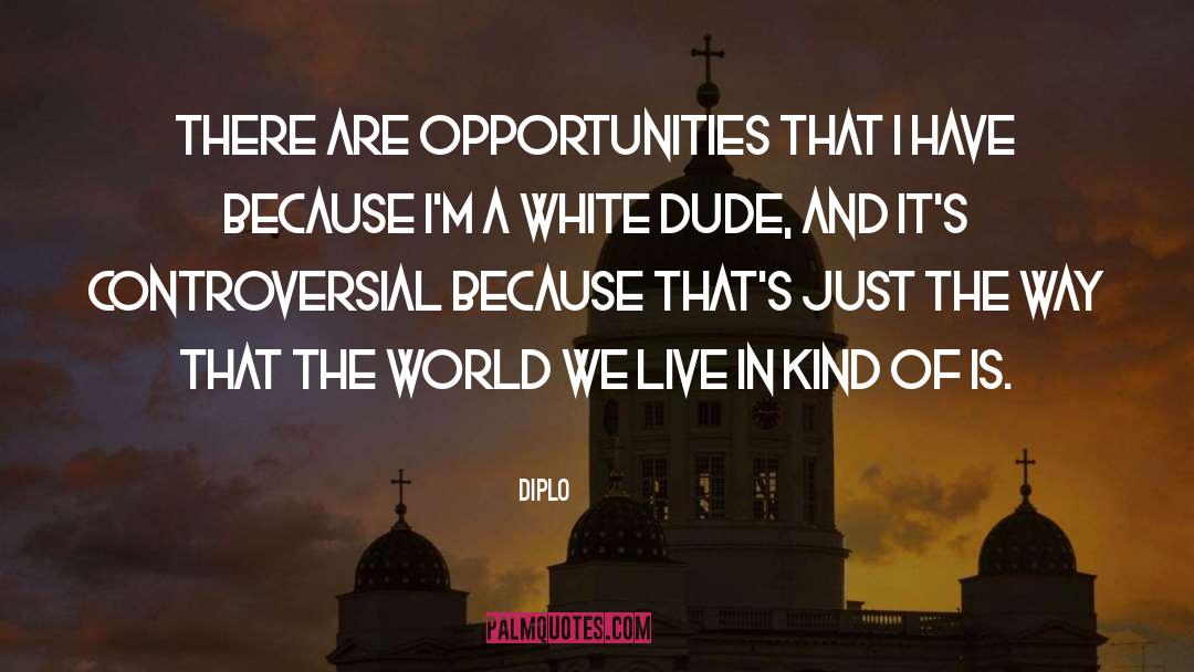 Diplo Quotes: There are opportunities that I