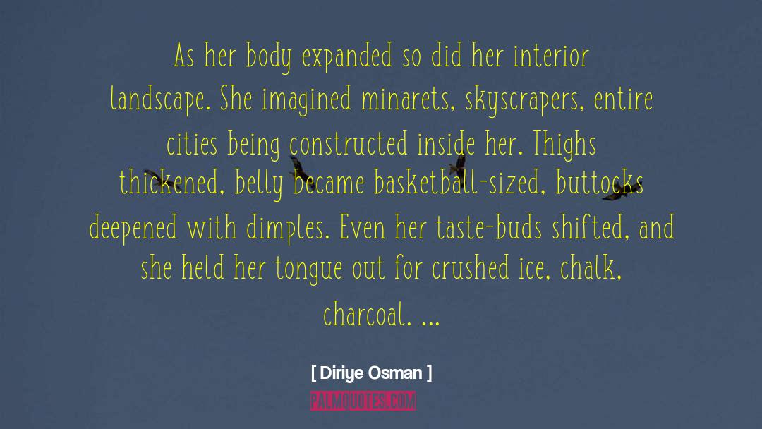 Diriye Osman Quotes: As her body expanded so