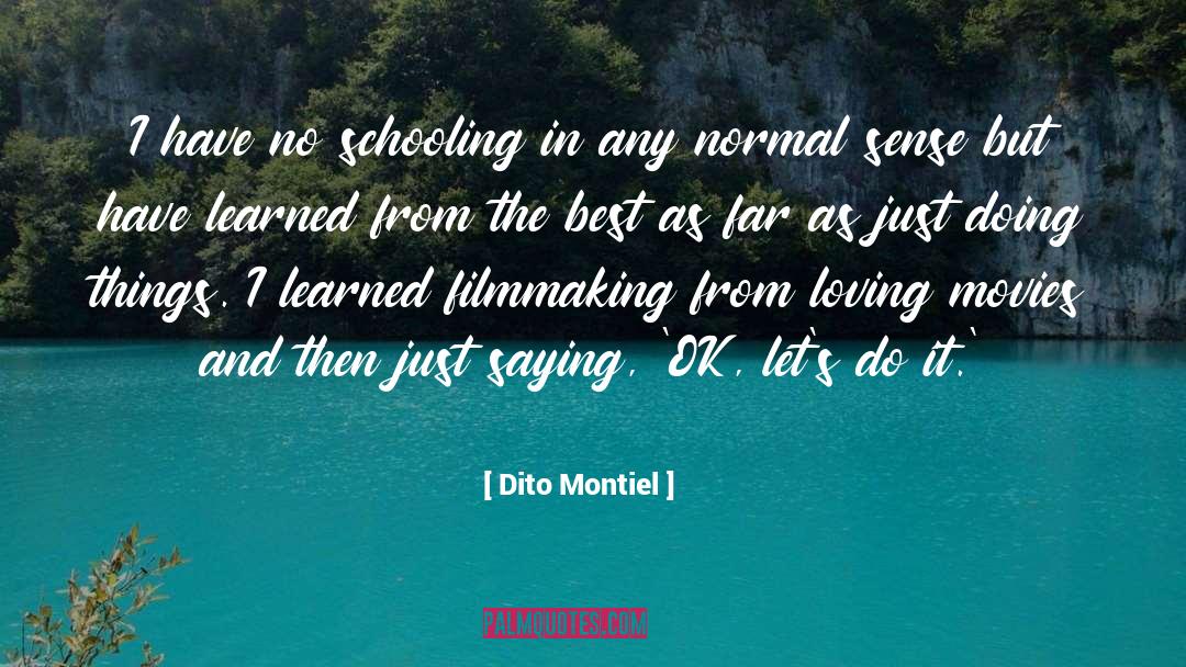 Dito Montiel Quotes: I have no schooling in