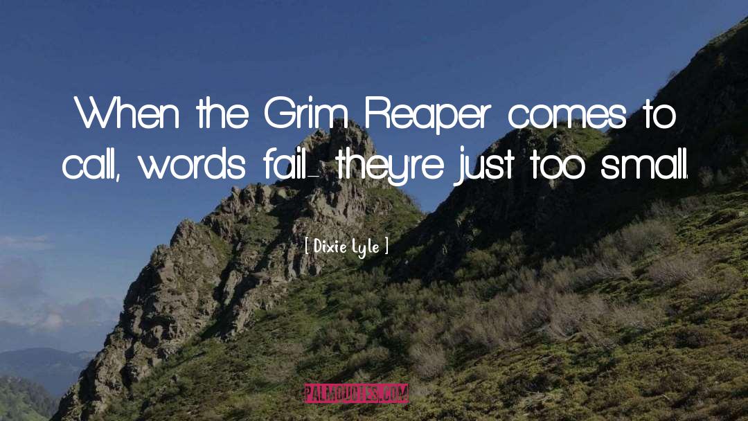 Dixie Lyle Quotes: When the Grim Reaper comes