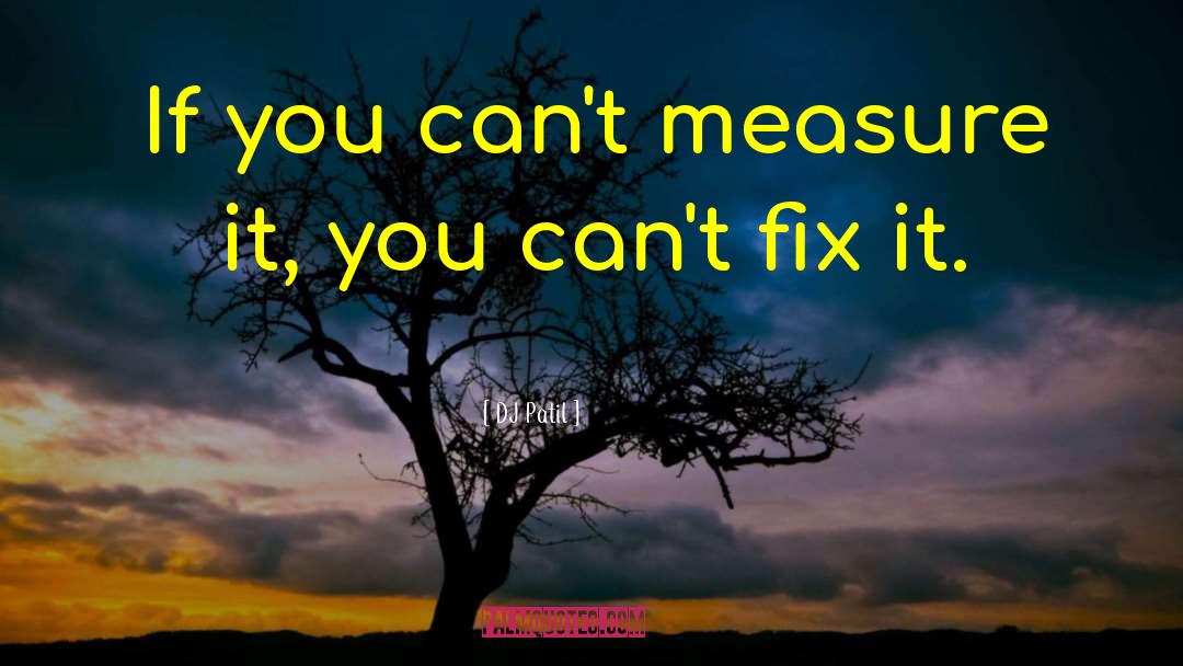 DJ Patil Quotes: If you can't measure it,