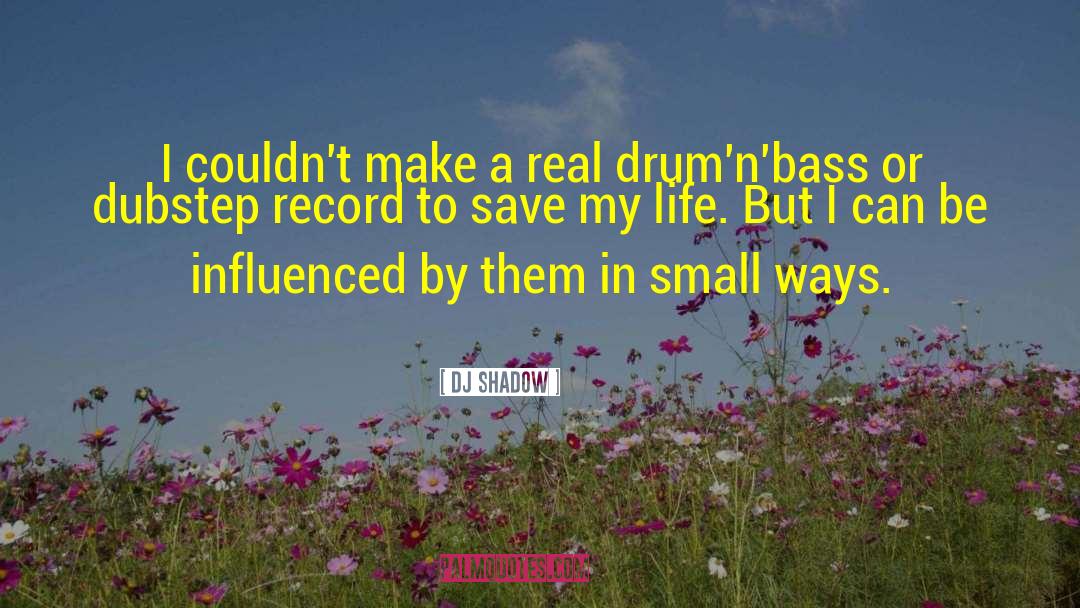 DJ Shadow Quotes: I couldn't make a real