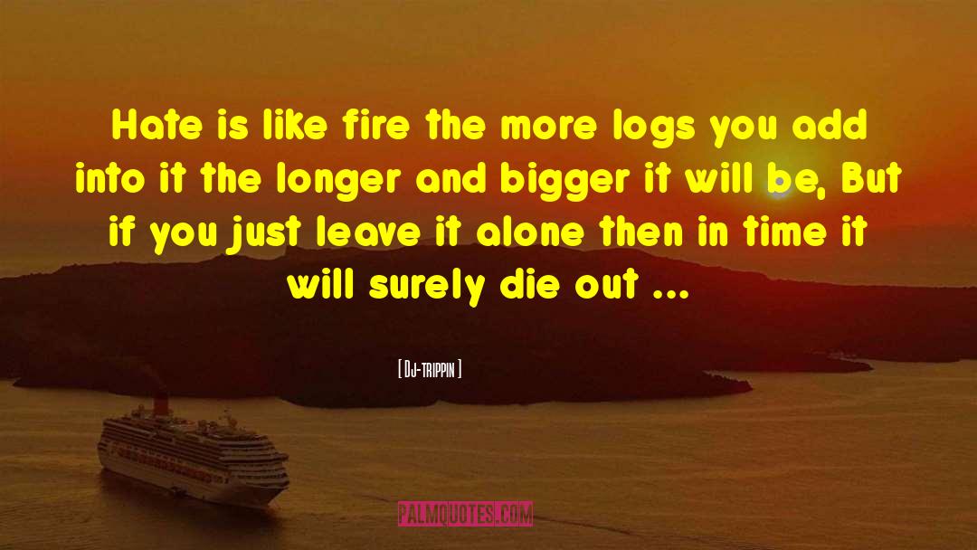 Dj-trippin Quotes: Hate is like fire the