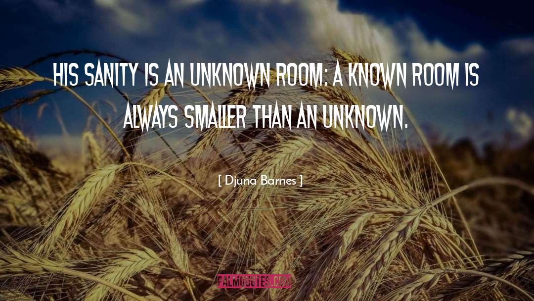 Djuna Barnes Quotes: His sanity is an unknown