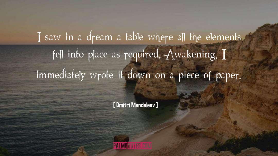 Dmitri Mendeleev Quotes: I saw in a dream