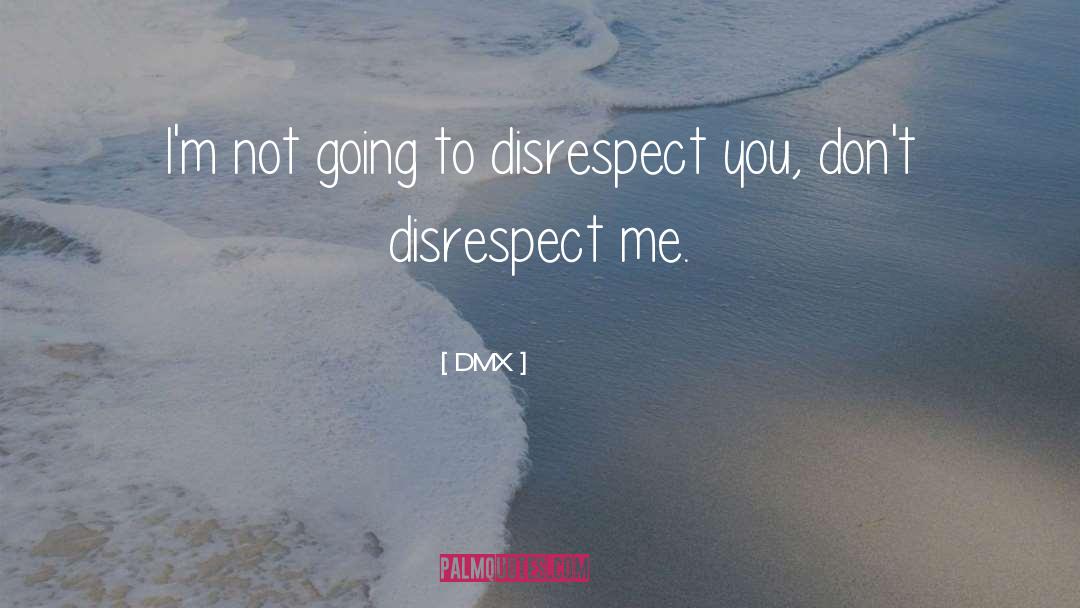 DMX Quotes: I'm not going to disrespect