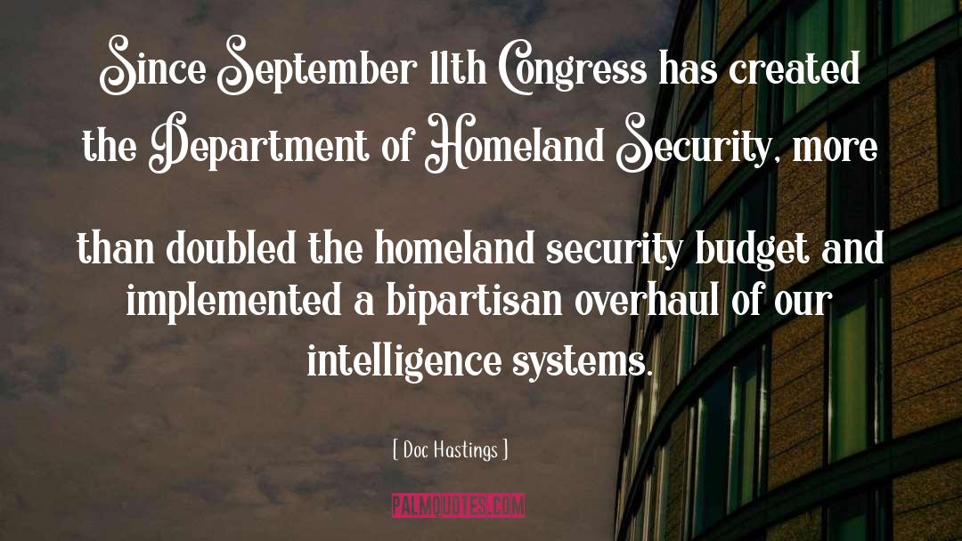 Doc Hastings Quotes: Since September 11th Congress has