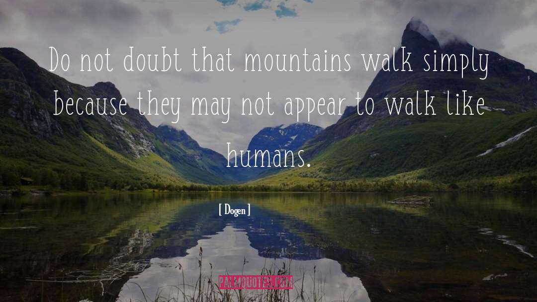 Dogen Quotes: Do not doubt that mountains