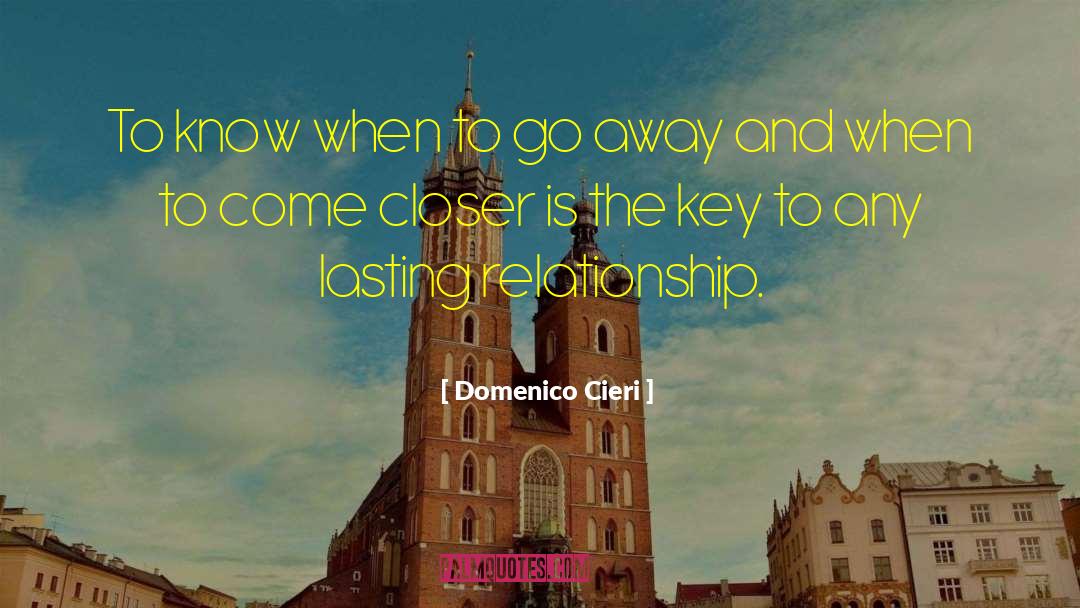 Domenico Cieri Quotes: To know when to go