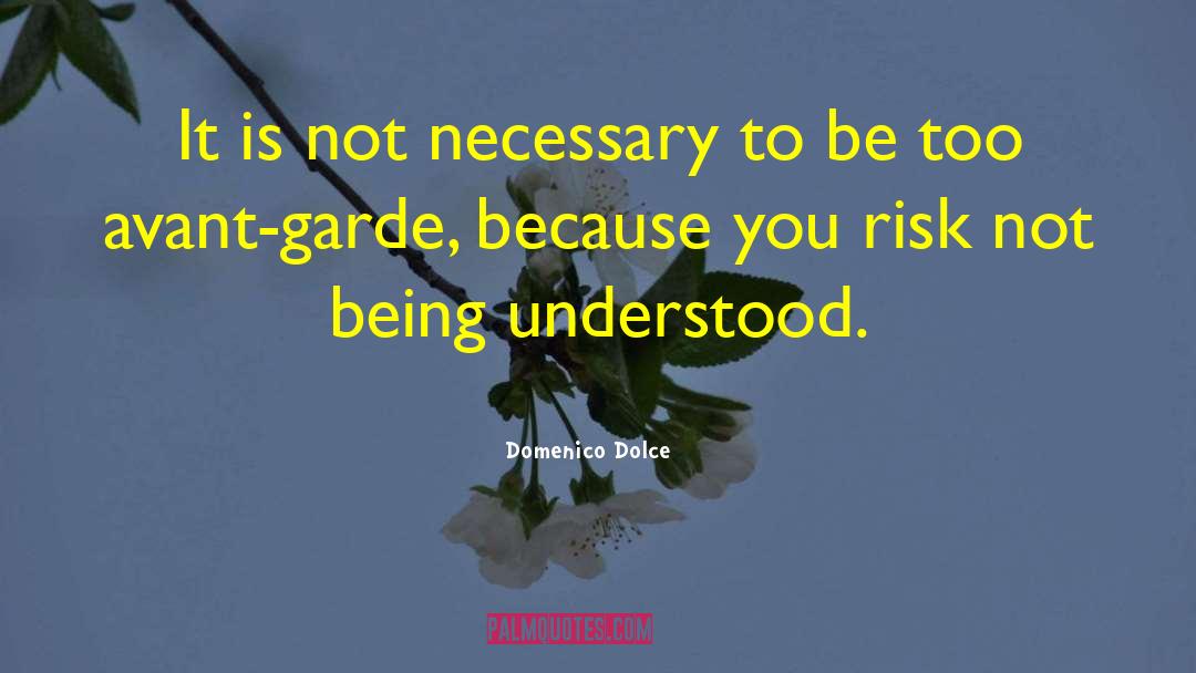 Domenico Dolce Quotes: It is not necessary to